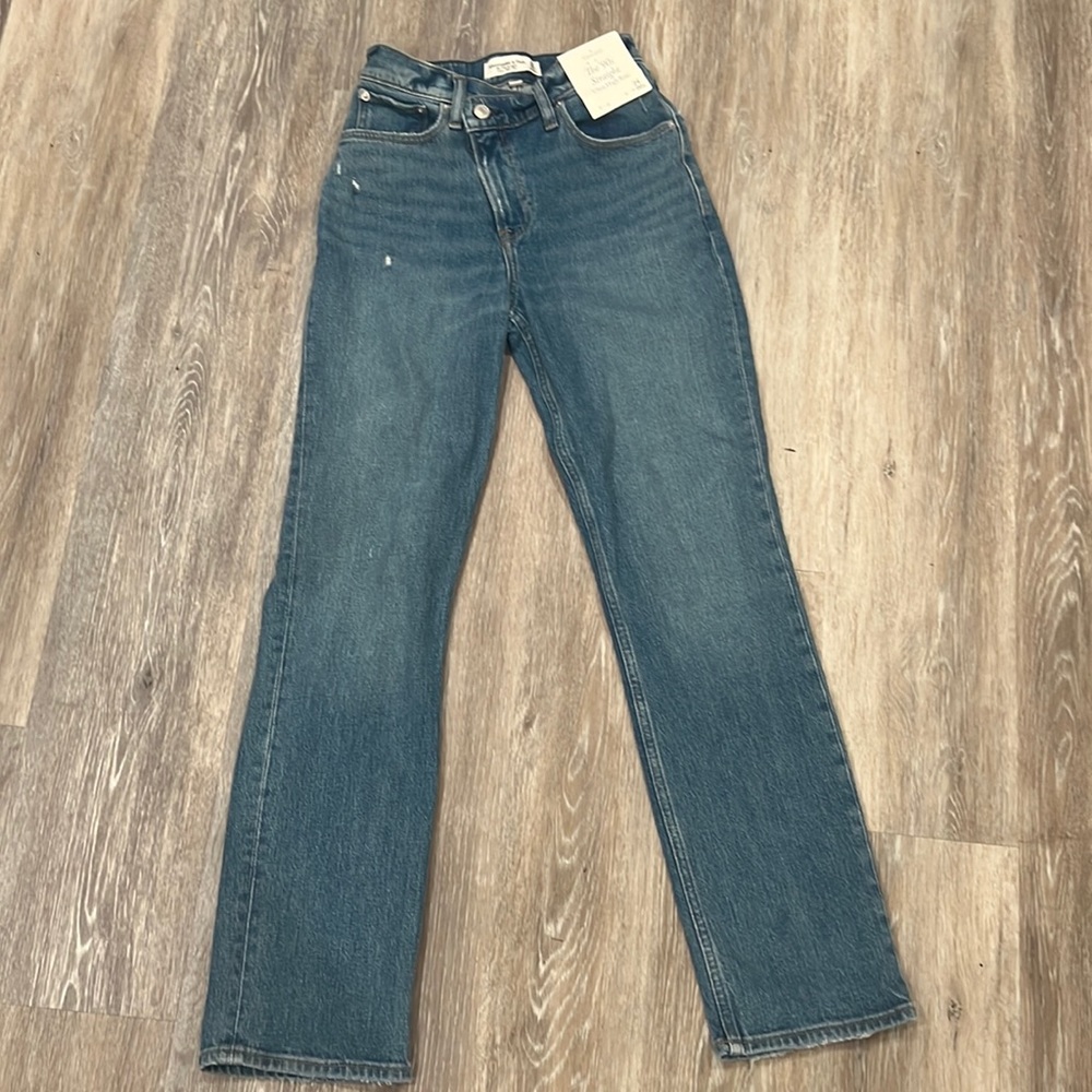 Abercrombie & Fitch women 90s straight ultra high rise curve love jeans